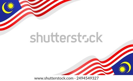 Happy 31st August Malaysia Independence Day Vector Illustration. Design for National Day Poster Banner. Flag of Malaysia