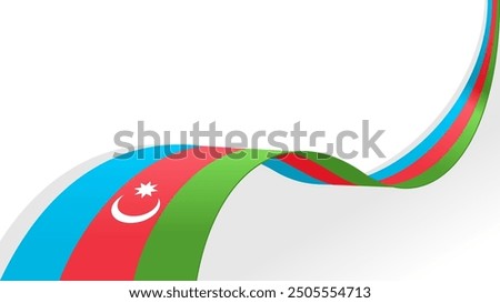 wavy azerbaijan flag vector background with copy space for text. azerbaijan national day