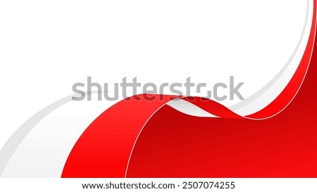 wavy poland flag vector background with copy space for text. poland national day