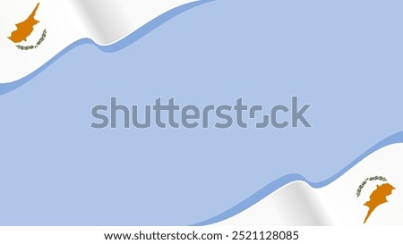 wavy cyprus flag vector background with copy space for text. cyprus national day