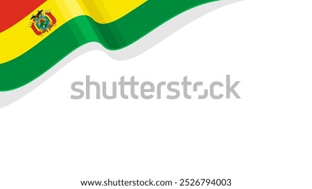 wavy bolivia flag vector background with copy space for text. bolivia national day