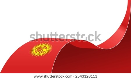 Waving flag of kyrgystan. background for independence day design