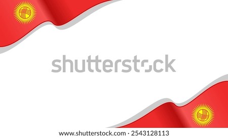 Waving flag of kyrgystan. background for independence day design