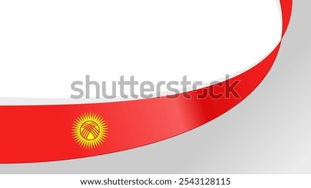 Waving flag of kyrgystan. background for independence day design