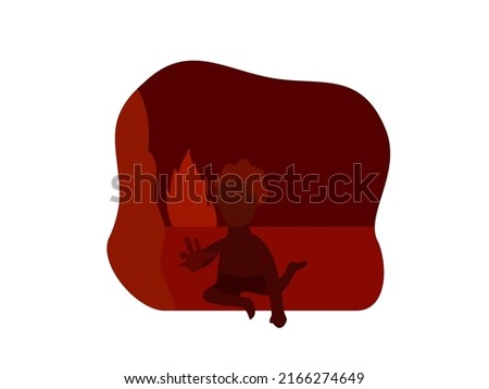 illustration of someone being tortured in hell