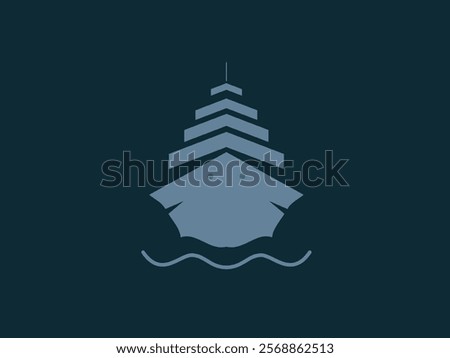 Image, Stock Photo Frontal view of cruise ship in the port of Hamburg