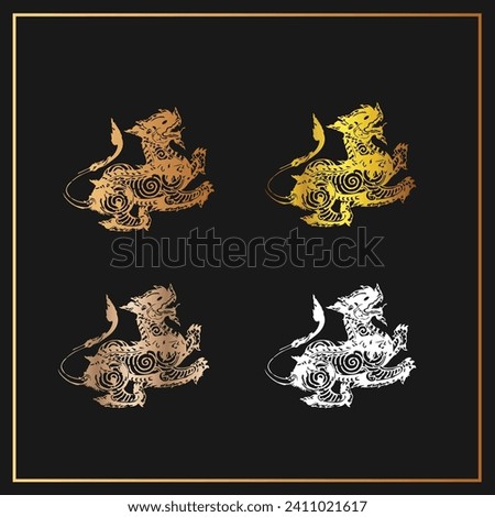 ancient animals lion Vector Graphic