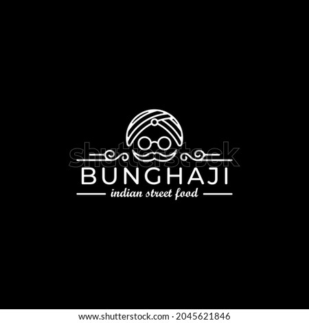 Vintage Indian Restaurant Food Street Logo Design