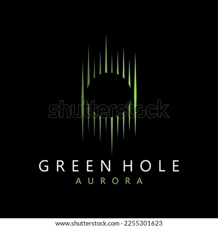 Green Aurora Oasis, a Logo Design for a Serene and Radiant Hole