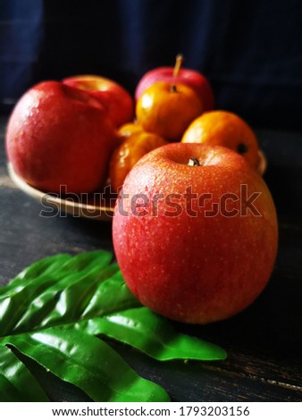 Similar – Image, Stock Photo Envy for food was the credo of the drake, the duck was faster.