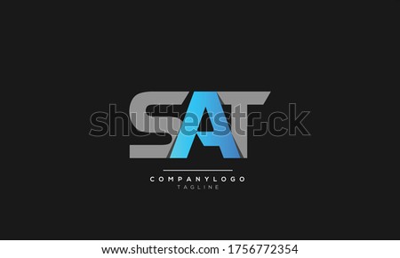 INITIAL LETTER  SAT  LOGO DESIGN