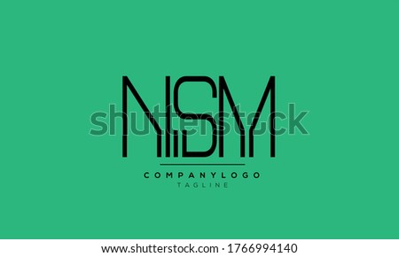 Alphabet letters Initials Monogram logo NSM,MSN,SNM SN and M