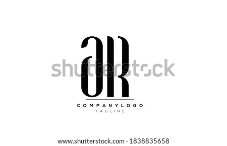 Alphabet letters Initials Monogram logo AR