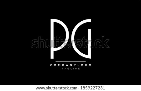 Alphabet letters Initials Monogram logo PG.GP or G and P Stock fotó © 
