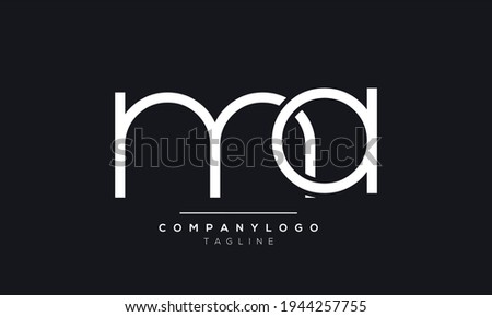 Abstract Letter Initial MA AM M A Vector Logo Design Template Imagine de stoc © 