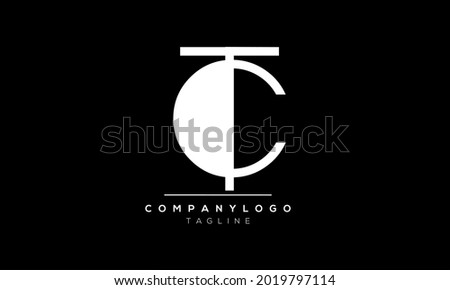 Abstract Letter Initial TDC Vector Logo Design Template