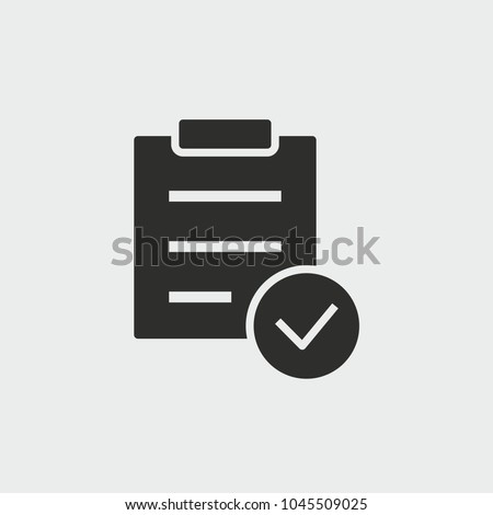 Checklist vector icon. Black illustration isolated for graphic and web design.