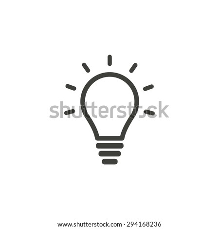 Lamp  line icon  on white background. Vector illustration.