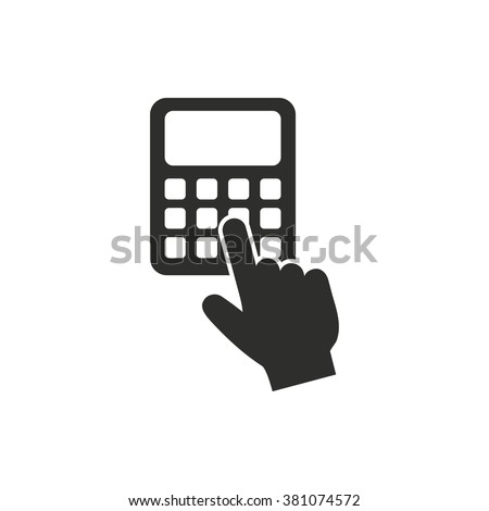 Calculator  icon  on white background. Vector illustration.