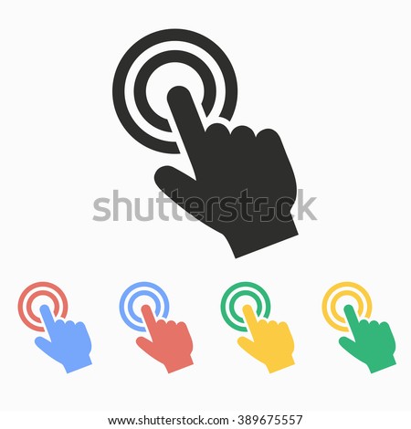 Touch   vector icon. Illustration isolated on white  background for graphic and web design.