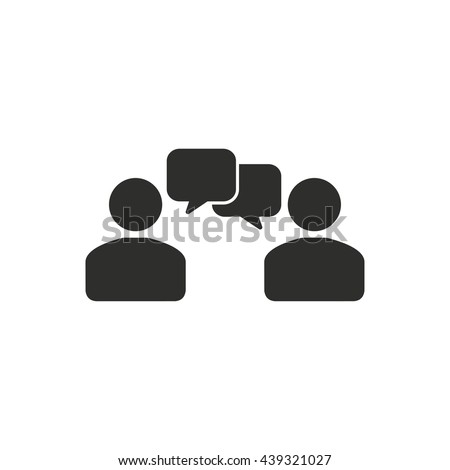 Human interaction vector icon. Illustration isolated on white background for graphic and web design.