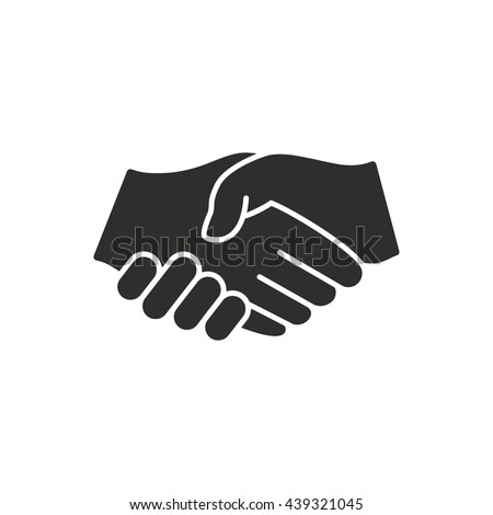 Handshake Vector  Icon Illustration Isolated On White 
