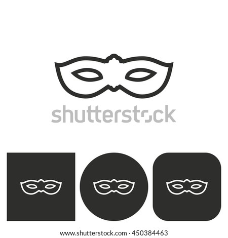 Mask - Black And White Icons. Vector Illustration. - 450384463
