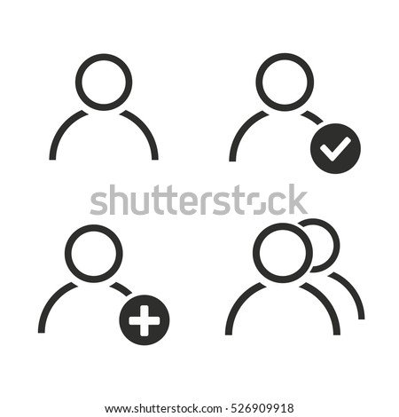 Account vector icons set. Illustration isolated for graphic and web design.
