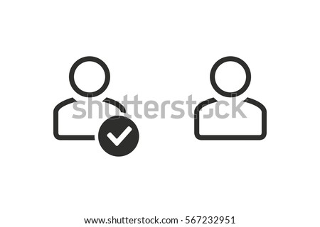 Account vector icon. Black illustration isolated on white background for graphic and web design.