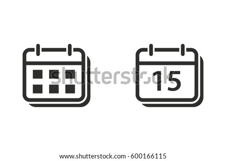 Calendar vector icon. Illustration isolated for graphic and web design.