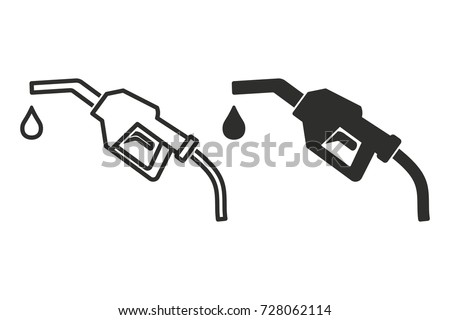 Fuel vector icon. Black illustration isolated on white background for graphic and web design.