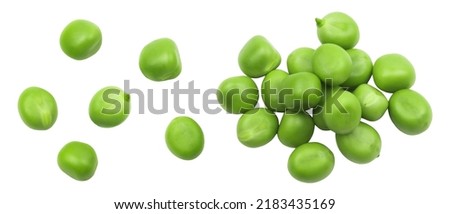 Green pea kernels isolated on white background. Foto stock © 