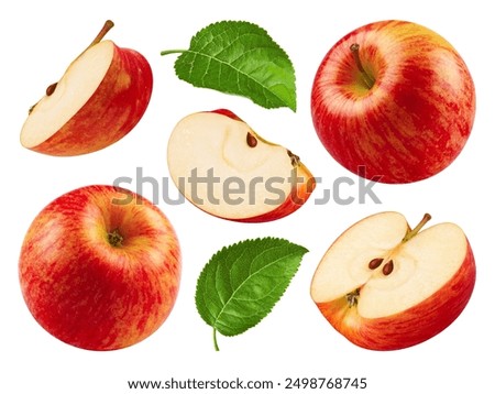 Similar – Image, Stock Photo One fresh red organic apple on a blue studio background