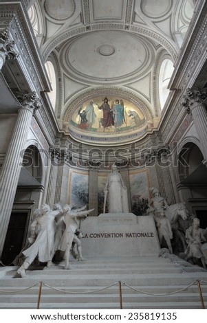 PARIS, FRANCE-MAY 29, 2006: Pantheon in Paris. Monument in honor of famous French person