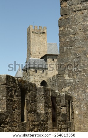 Fortified city of Carcassonne in Aude, Languedoc region of france
