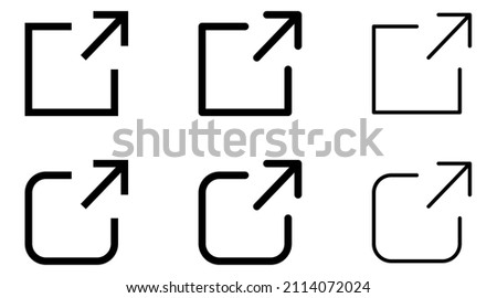 External link icon set. link icon vector. hyperlink symbol