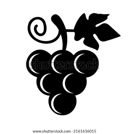 Grapes icon. Design for web and mobile app. Vector illustration isolated on white background