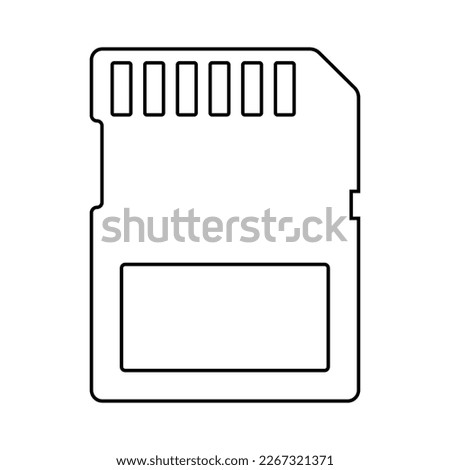SD card line icon. Symbol for website design, logo, app, UI. Vector illustration, EPS10