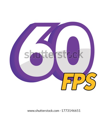 60 FPS icon for streamers or video game players