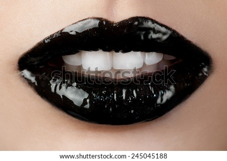 Black lip gloss