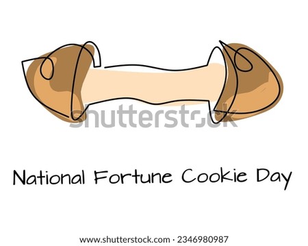 one continuous line of Fortune Cookies, National Fortune Cookie Day