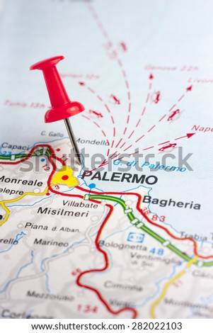 Palermo on the map as a tourism concept