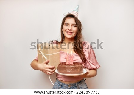 Similar – Image, Stock Photo Portrait of Twenty Year Old Caucasian Woman in Park