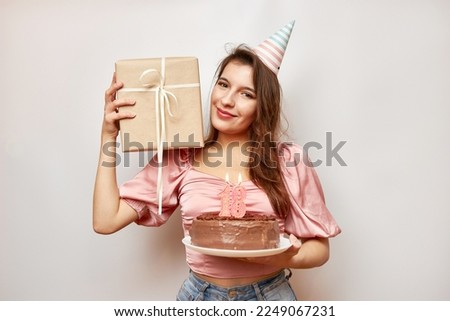 Similar – Image, Stock Photo Portrait of Twenty Year Old Caucasian Woman in Park