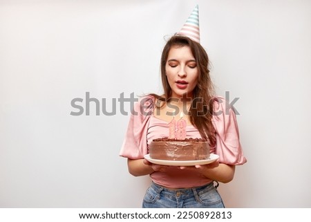 Similar – Image, Stock Photo Portrait of Twenty Year Old Caucasian Woman in Park