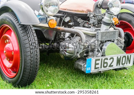 JULY 5: Vintage MG Northumberland classic vehicle show festival on July 5, 2015 in Corbridge Northumberland. This event is annual gathering of vintage cars and their owners and fans.