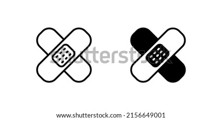 health plaster icon, to cover the wound so it doesn't get infected. suitable for use in presentations, web and mobile applications