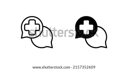 health consultation icon, ready to consult anytime and anywhere. suitable for use in presentations, web and mobile applications