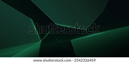 green and black abstract polygon luxury background vector,technology innovation background