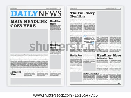 Graphical Layout Newspaper Background Template